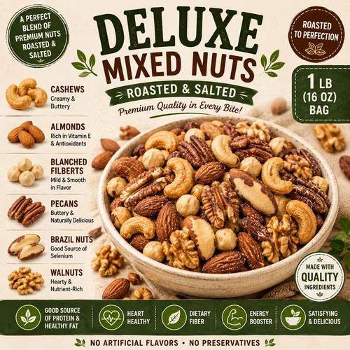 Deluxe salted roasted mixed - deluxe,